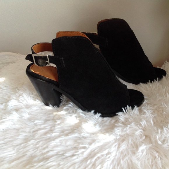 New Frye Courtney Sling Suede Open Toe Heels OfficeCore Summer - Picture 3 of 9